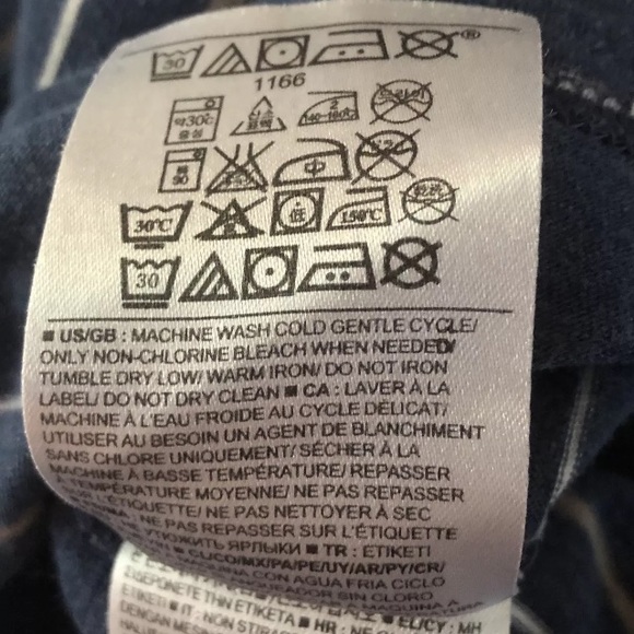 Banana Republic Pima Cotton Shirt Mens L Short Sleeve Blue Striped - Picture 6 of 7